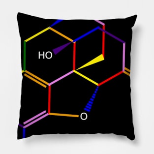 Oxycontin Molecule Rainbow Chemistry Pillow