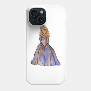 Princess with purple dress Phone Case