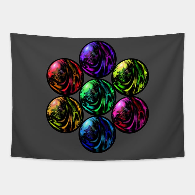 Ball Colors Tapestry by JoanNinjaHen