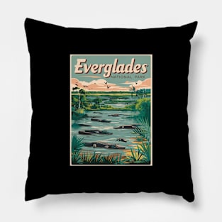 Vintage Everglades National Park Pillow