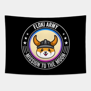 Vintage Floki Inu Coin Floki Army To The Moon Crypto Token Cryptocurrency Wallet Birthday Gift For Men Women Kids Tapestry