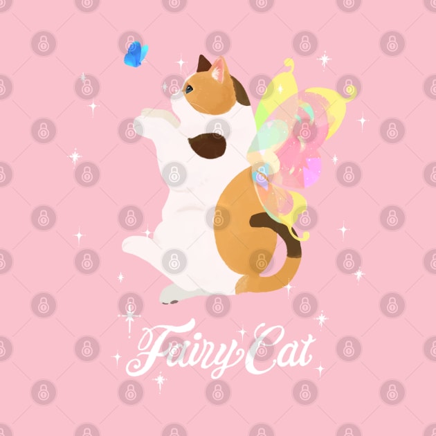 Fairy Calico Cat (with white text) by You Miichi