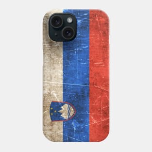 Vintage Aged and Scratched Slovenian Flag Phone Case