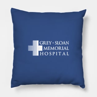 Grey + Sloan Memorial Hospital Logo | White Print Pillow