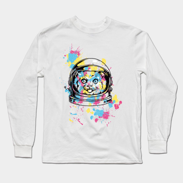 Crazy Cat Astronaut Paint Painting Animal Sky Space Universe Cat