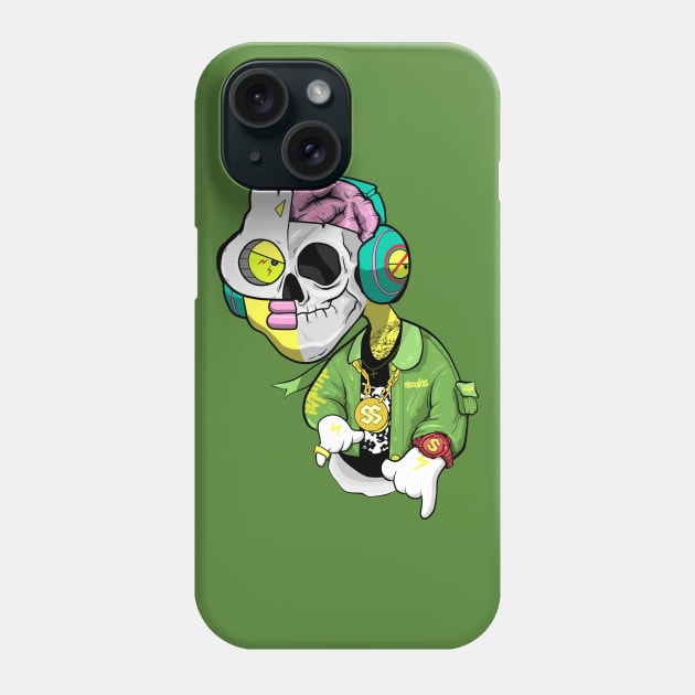 Dope half skulls half Slluks character original design Phone Case by slluks_shop