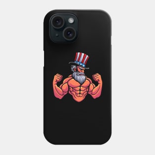 Muscular Uncle Sam Phone Case