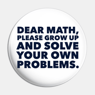 Dear Math Pin