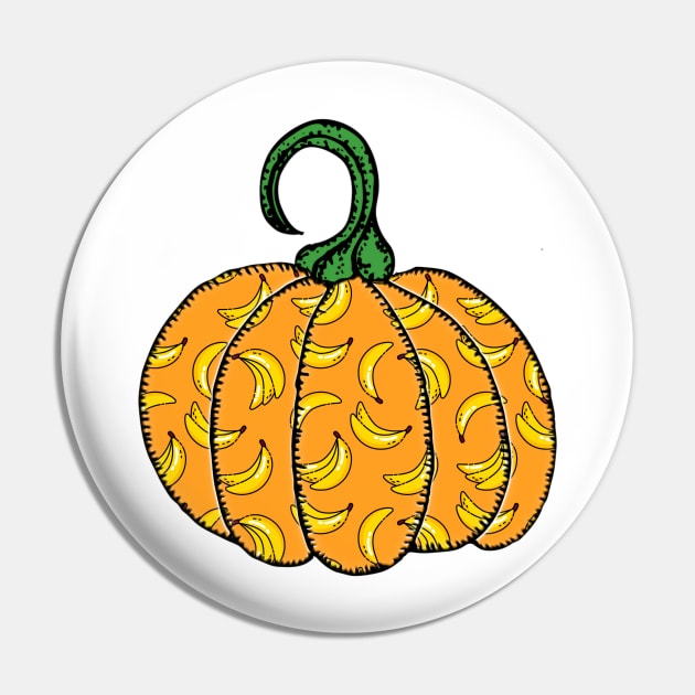 Go Bananas Funny Pumpkin Pin by Little Duck Designs