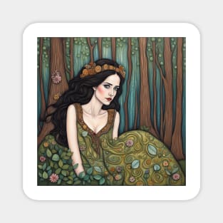 Eva Green as a fairy in the woods Magnet