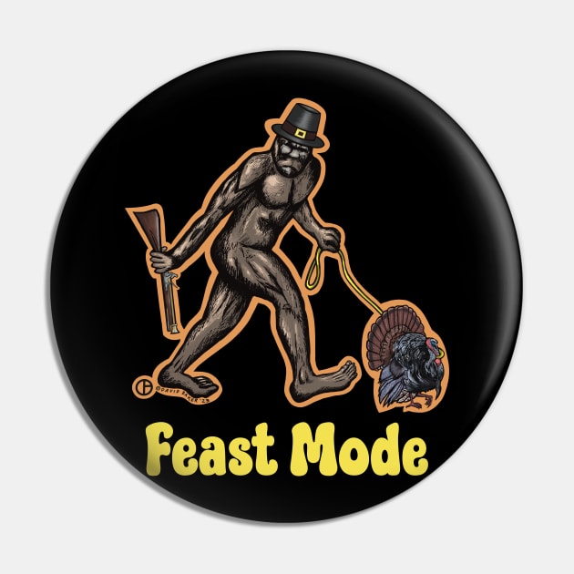 Feast Mode Bigfoot Pin by Art from the Blue Room