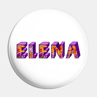 Top 10 best personalised gifts 2022  - Elena personalised,personalized floral - custom name in ombre Pin