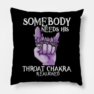 Yoga Chakra Brass Knuckles Funny Meditation Zen Statement Pillow