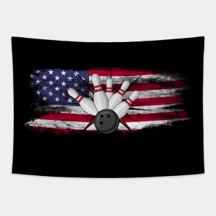 American Flag Bowling Apparel - Bowling Clothing for Bowlers Tapestry