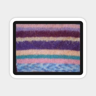 fun vintage colorful stripes hand knitted Magnet