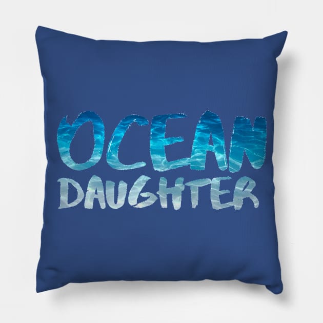 Ocean daughter Pillow by GribouilleTherapie