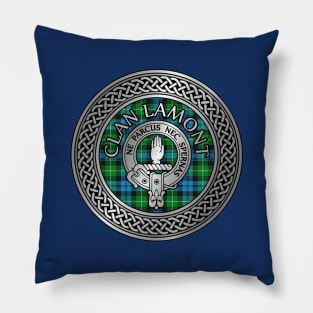 Clan Lamont Crest & Tartan Knot Pillow