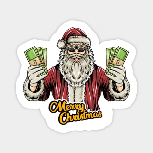 Vintage Santa Claus Retro Design Christmas Beer Funny Gift Idea Magnet