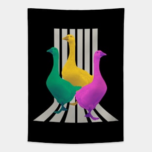 Pop colour geese Tapestry