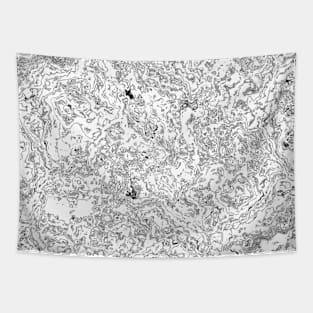 White Marble Stone Print Tapestry