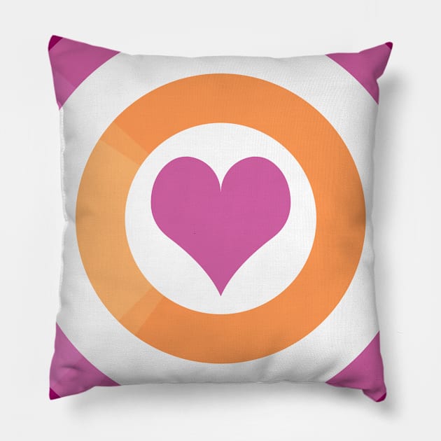 Pride Shield - Lesbian Flag Pillow by talenlee