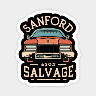 Sanford & Son Salvage Sign typography design Magnet