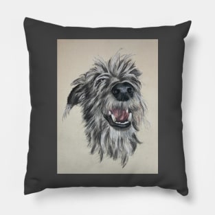 Scruffy Lurcher Pillow