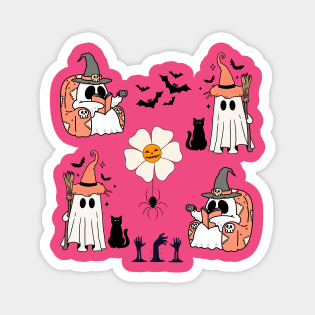 Ghost Boo Halloween Magnet by The WYLD Tribe