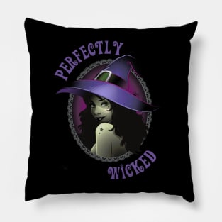 Perfectly Wicked Witch Halloween Pillow