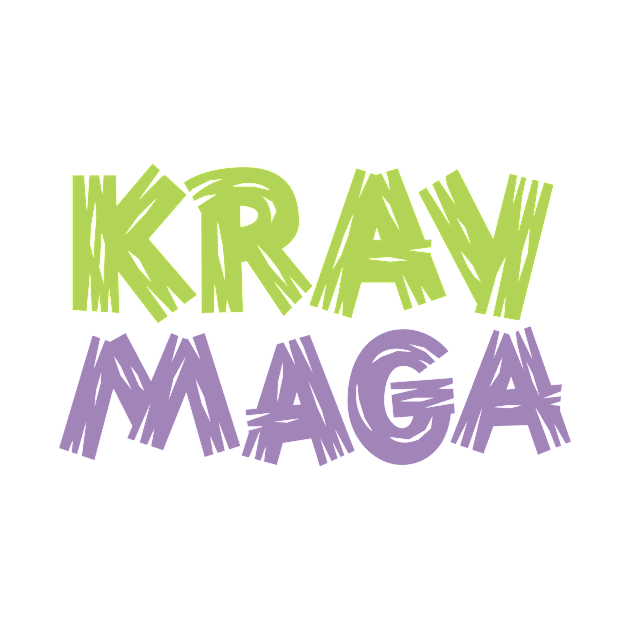 Krav Maga Sharp Jagged Green and Purple by polliadesign