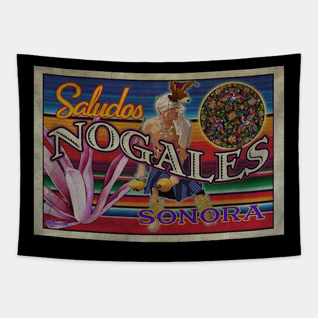 Saludos Nogales Sonora Tapestry by Nuttshaw Studios