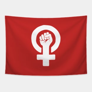 Feminism Red Symbol #1 Tapestry