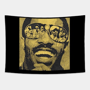 Stevie Wonder Halftone Tapestry