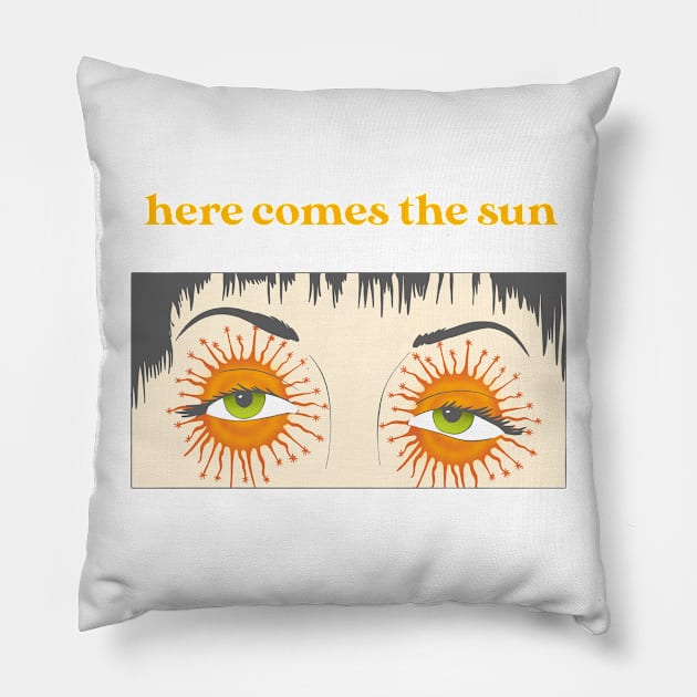 Here Comes The Sun Summer Pillow by TrueYouth