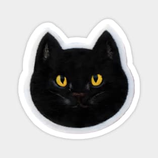 Black cat Magnet