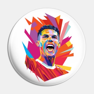 Cristiano Ronaldo Pop Art WPAP #1 Pin