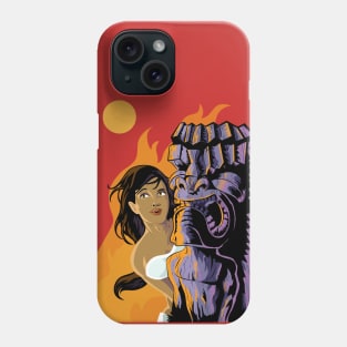 Wahine, Moon and Fire Phone Case