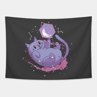 Space Cat With D20 Tapestry