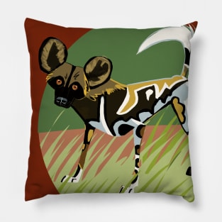 African Wild dog Pillow