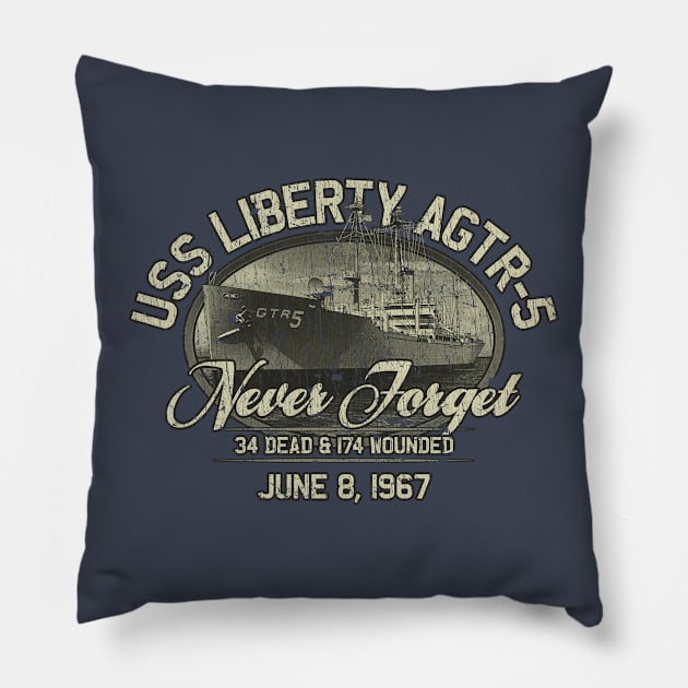 USS Liberty AGTR-5 1967 Pillow by JCD666