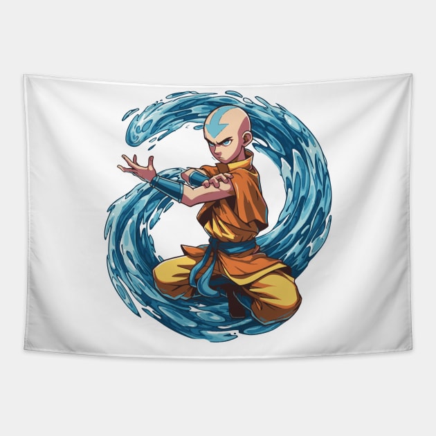 aang as the last air bender in battle position Tapestry by whatyouareisbeautiful