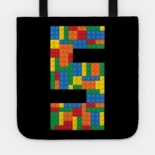 Fifth Birthday Lego Blocks Tote