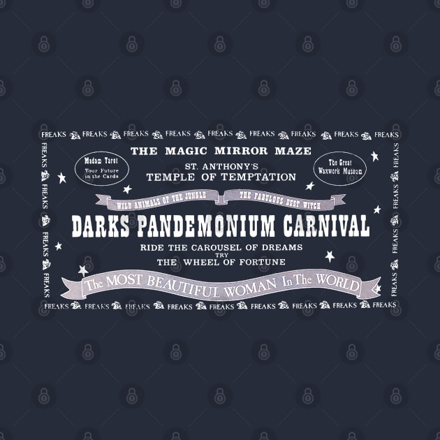 Dark Carnival Inverted for dark color shirts by The Curious Cabinet