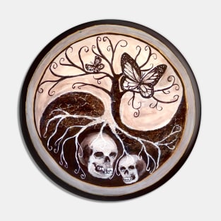 Yin Yang - Life Death Light Dark Upper World Underworld Pin