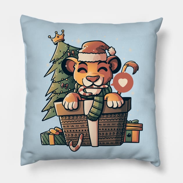 Lion Gift Cute Funny Christmas - Light Pillow by eduely