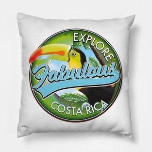 explore fabulous Costa Rica logo Pillow