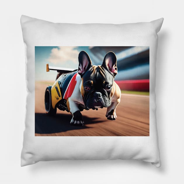 Speedy Frenchie Pillow by joejdiaz