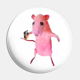 funny rat hold a pistol meme Pin