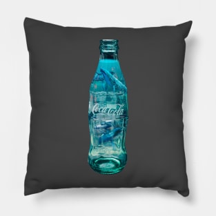 Whale Swimming in a Coke Bottle Pillow