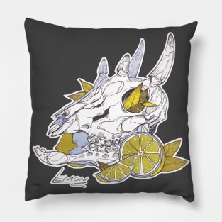 MorbidiTea - Lemon with Four Horned Antelope Skull Pillow